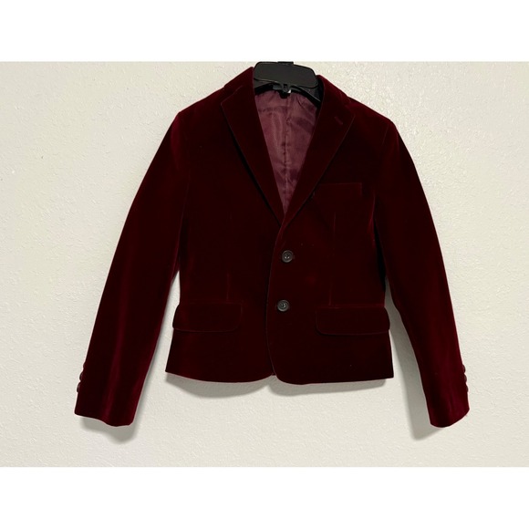 Class‎ Club Boys Modern Fit Burgundy Velvet Blazer Jacket Size 8